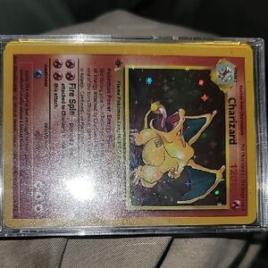 Pokemon Charizard Card - Yellow and Blue